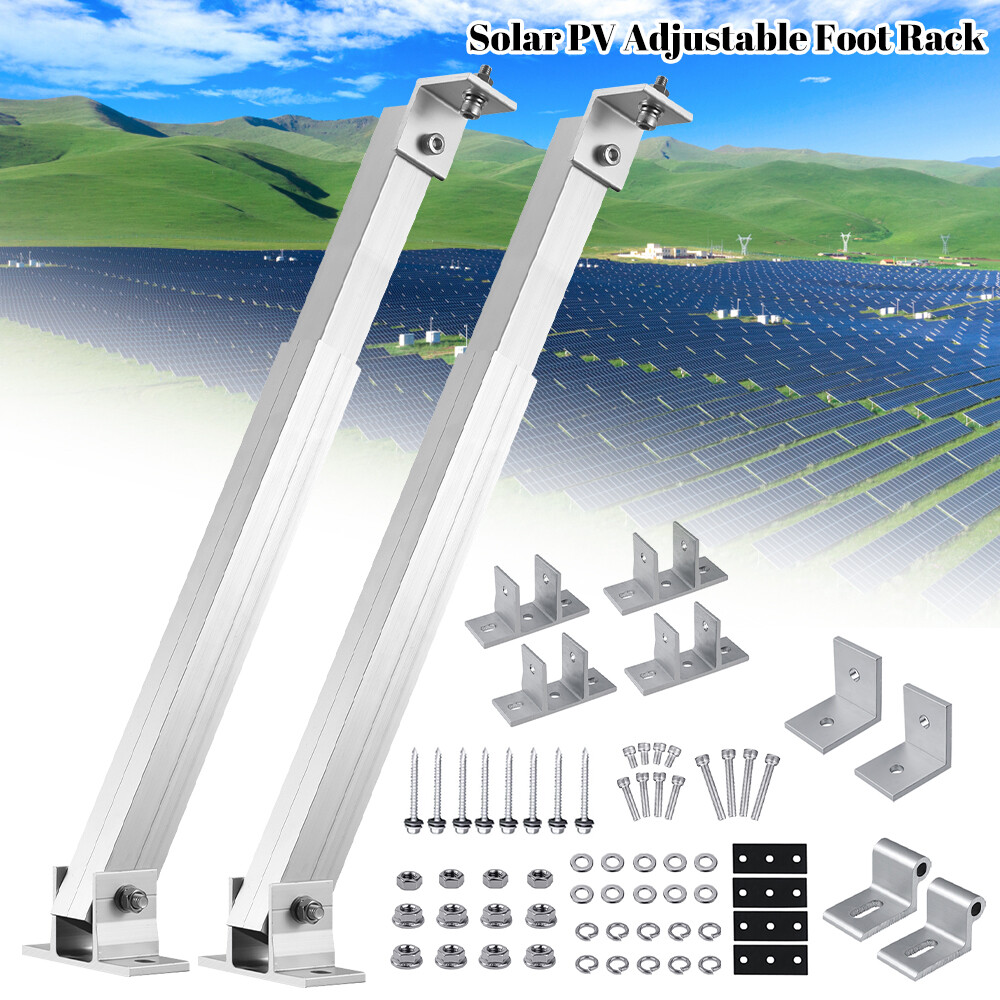 Solar Panel RV Tilt Mount Brackets Rooftop Flat Surface Adjustable Frame Home US