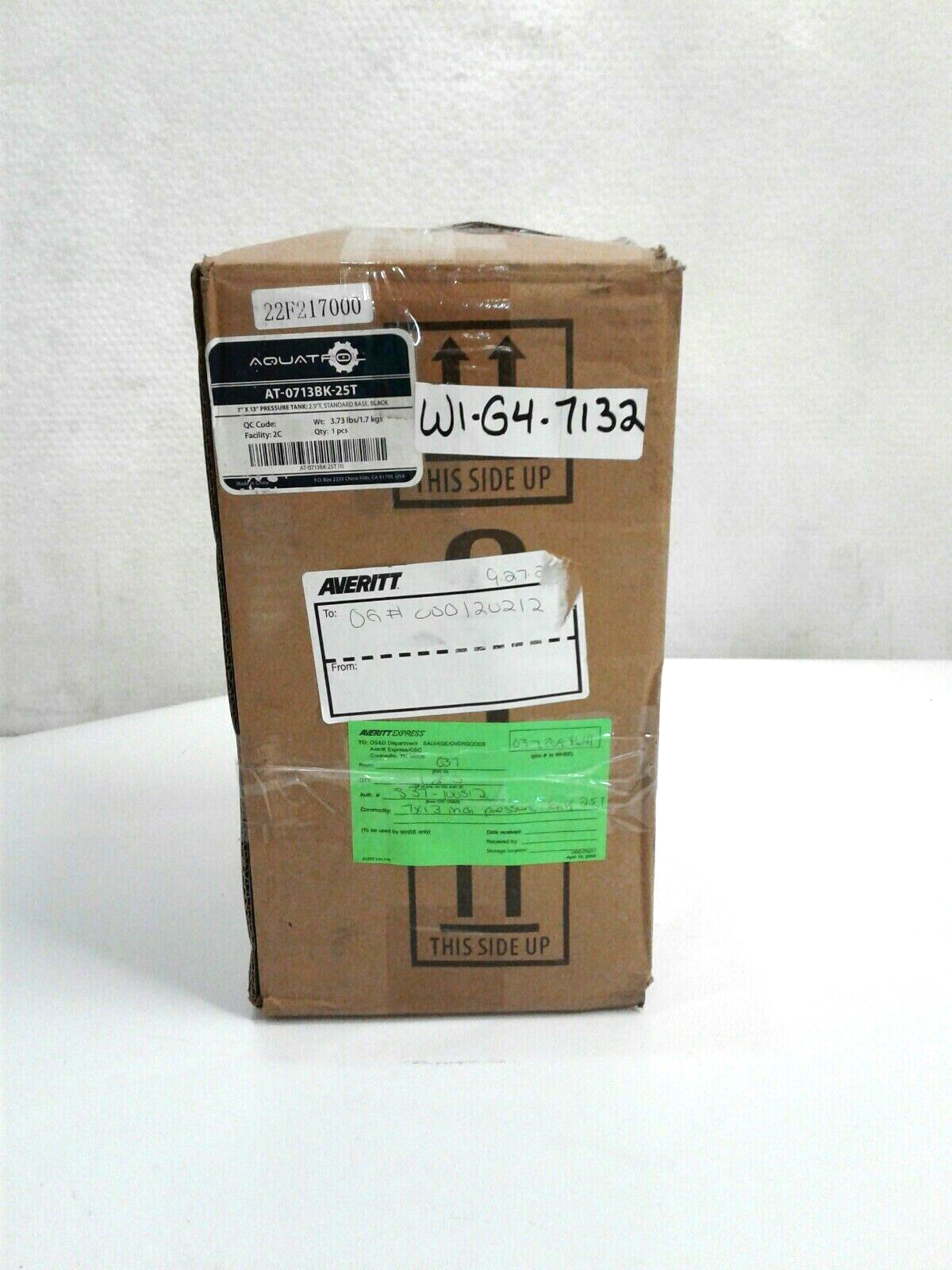 Aquatrol AT-0713BK-25T 7"x13"Pressure Tank 2.5"T Connection Standard Base Black