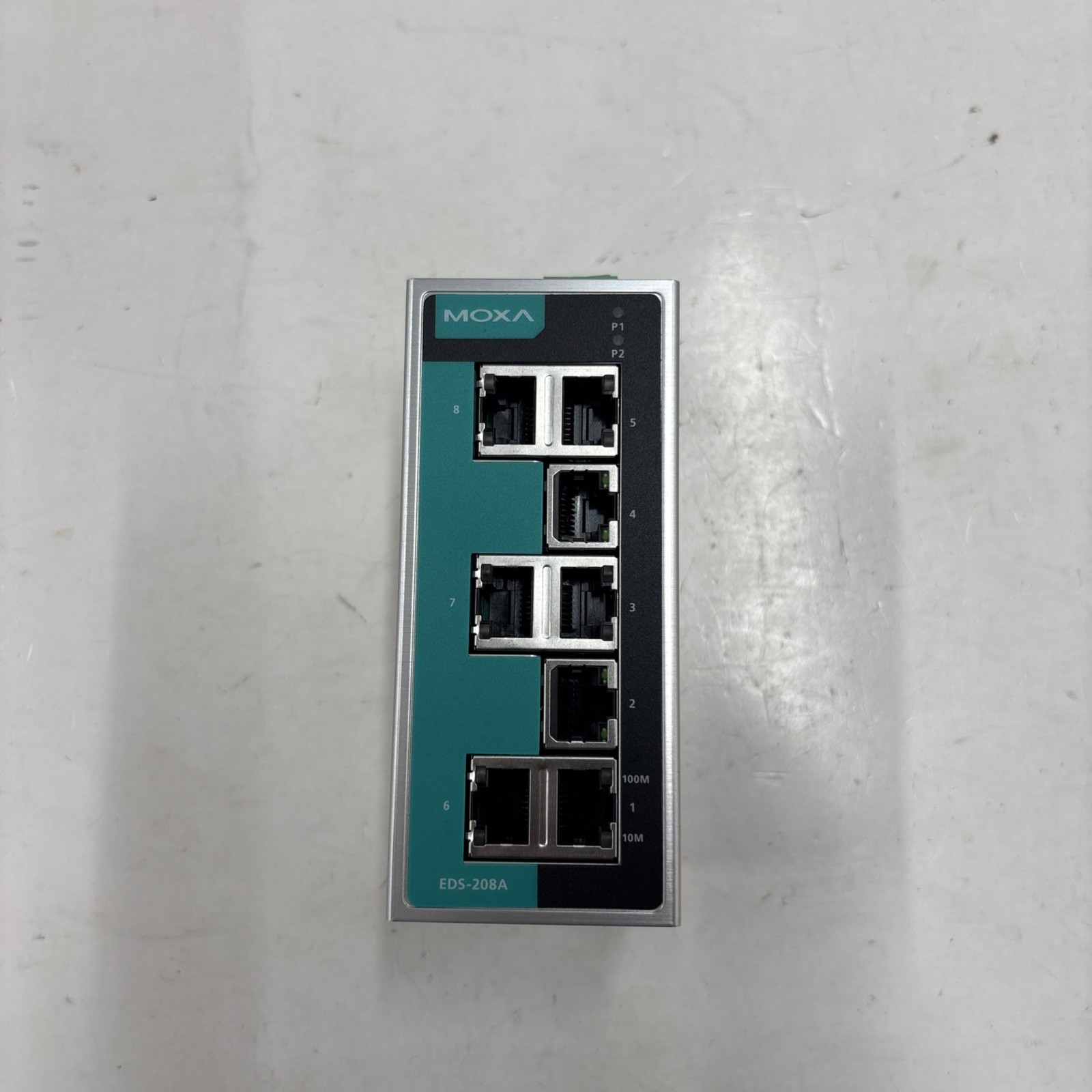 MOXA EDS-208A 8-Ports Unmanaged Ethernet Switch Input 12/24/48VDC Rev. 2.0.0