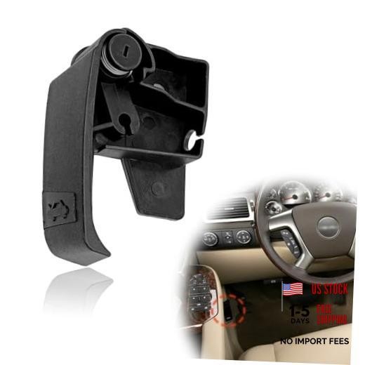 Hood Latch Release Pull Handle ABS Black Replacement for 1995-2007 GMC Cadilac