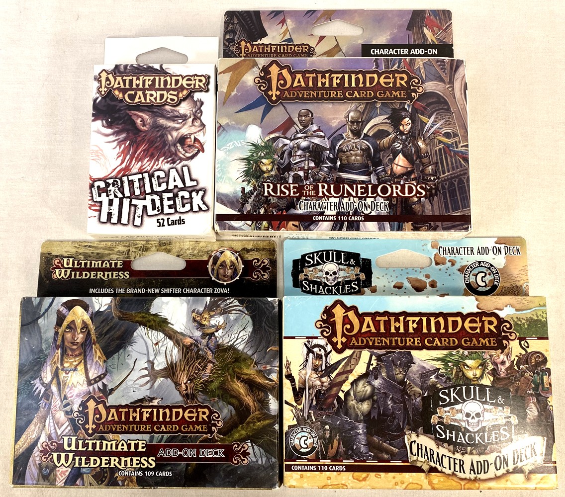 Pathfinder RPG Card Game LOT Class/Character Add-On & Critical Hit Deck