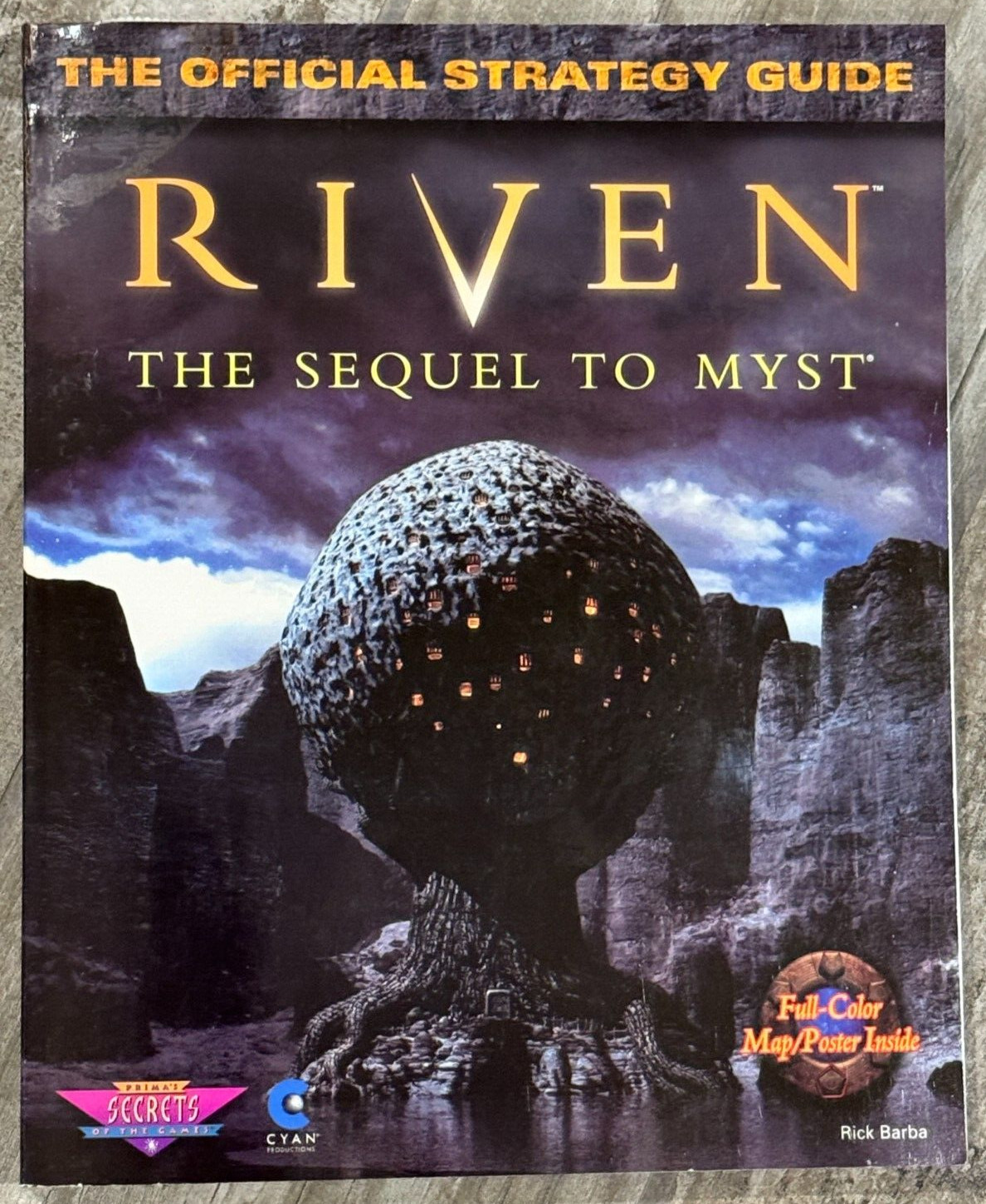 RIVEN The Sequel To Myst Official Strategy Guide Book with Fold Out Map