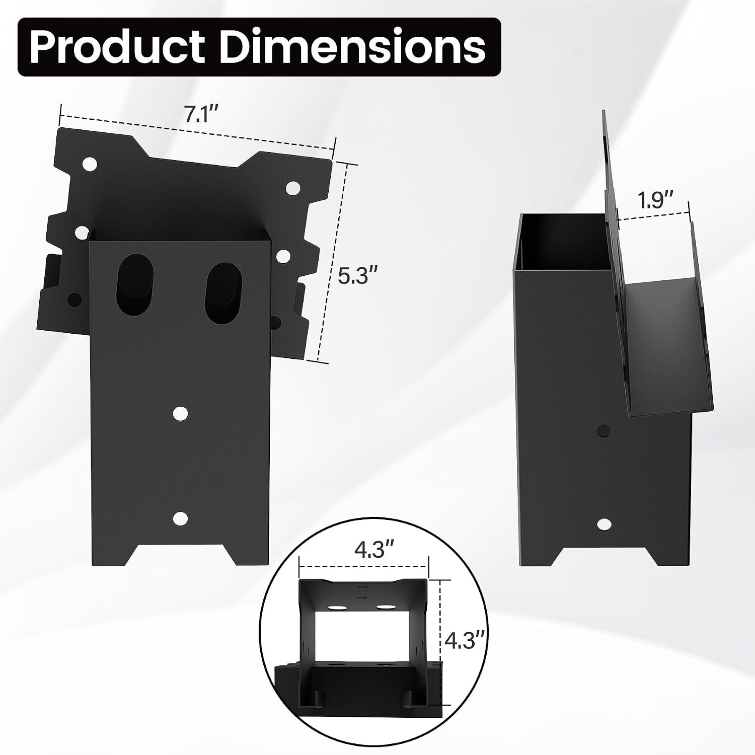 Rust-Resistant Deer Stand Brackets 4-Pack, Supports Up to 2000 lbs for Platforms