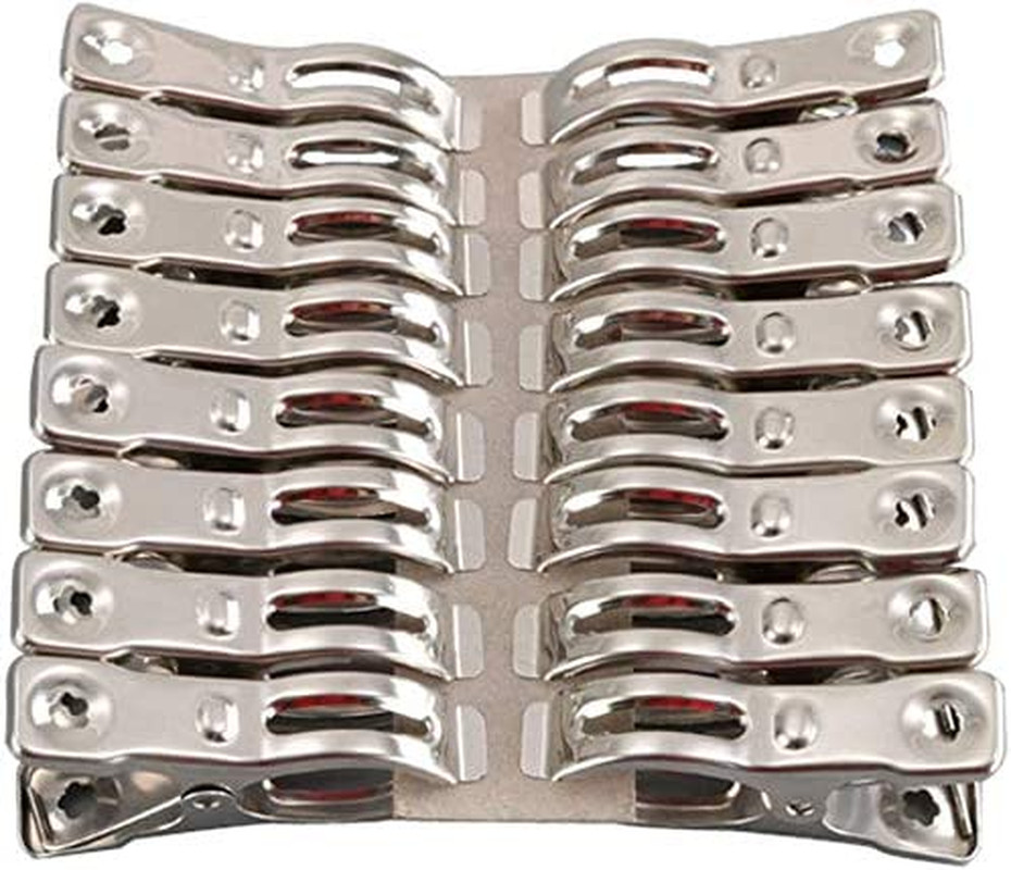 Clothes Pins 32 Pcs Metal Beach Chair Towel Clips,Heavy Duty Stainless Steel Clo