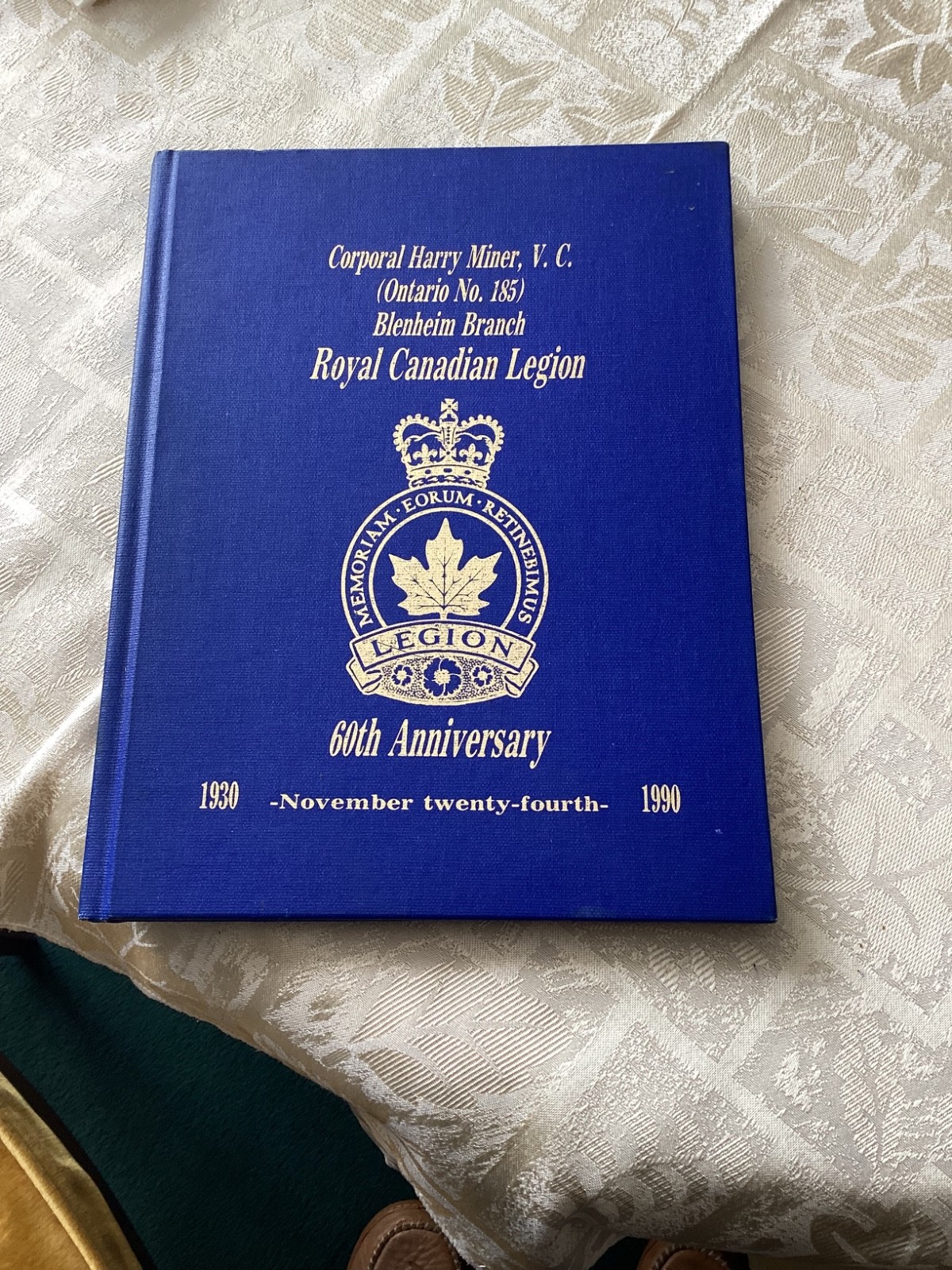 BLENHEIM,Ontario,BRANCH,  #185,  Canadian LEGION .1930/1990  HISTORY,118 PG