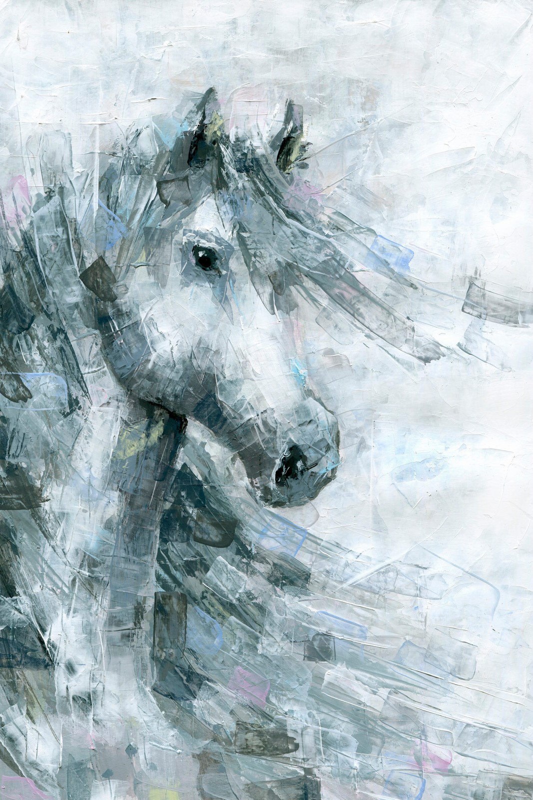 Marmont Hill Horse in the Wind Painting Print on Wrapped Canvas 30x45