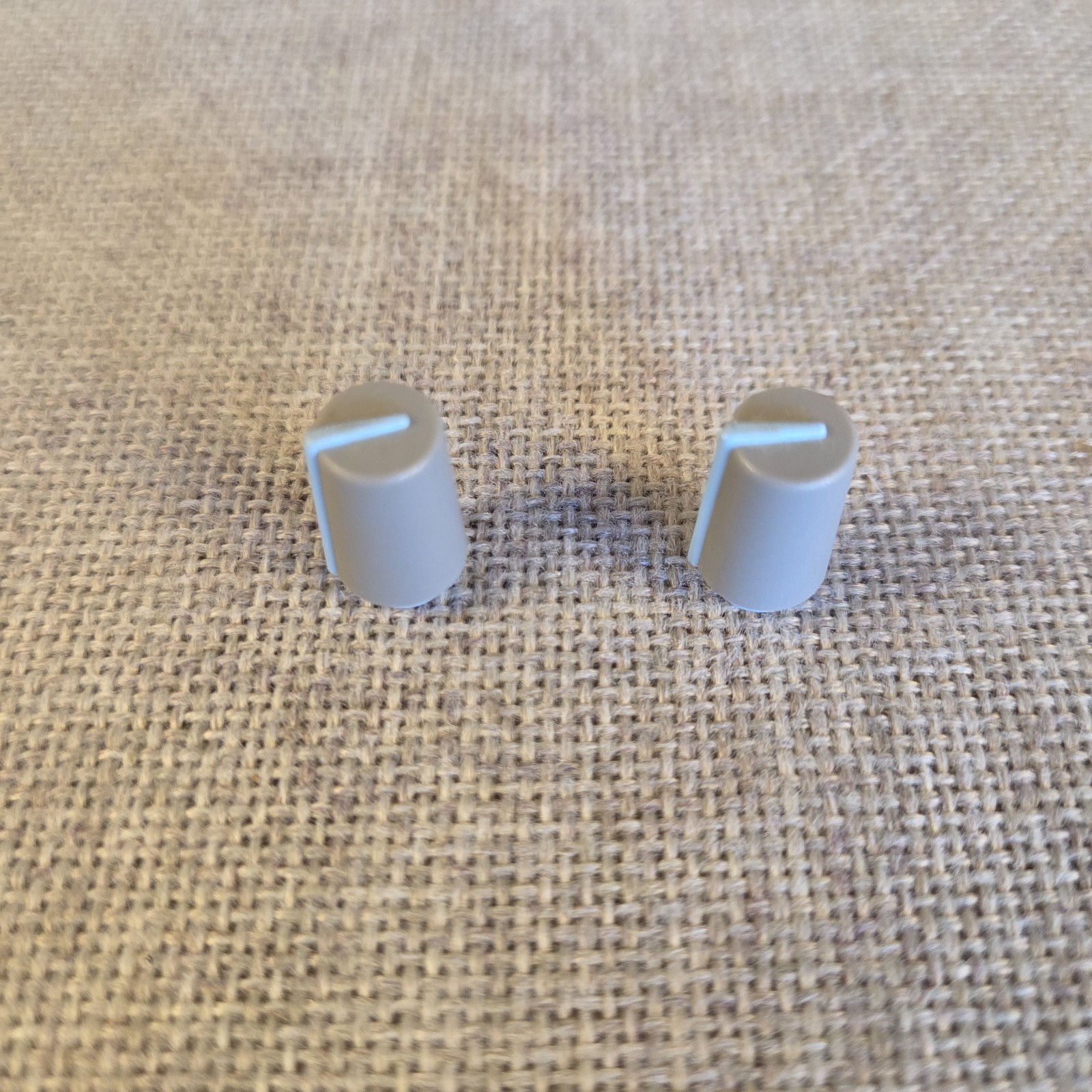 (2) JBL EON MusicMix 10 Replacement Slide Control Knobs Gray Blue Tall Mixer