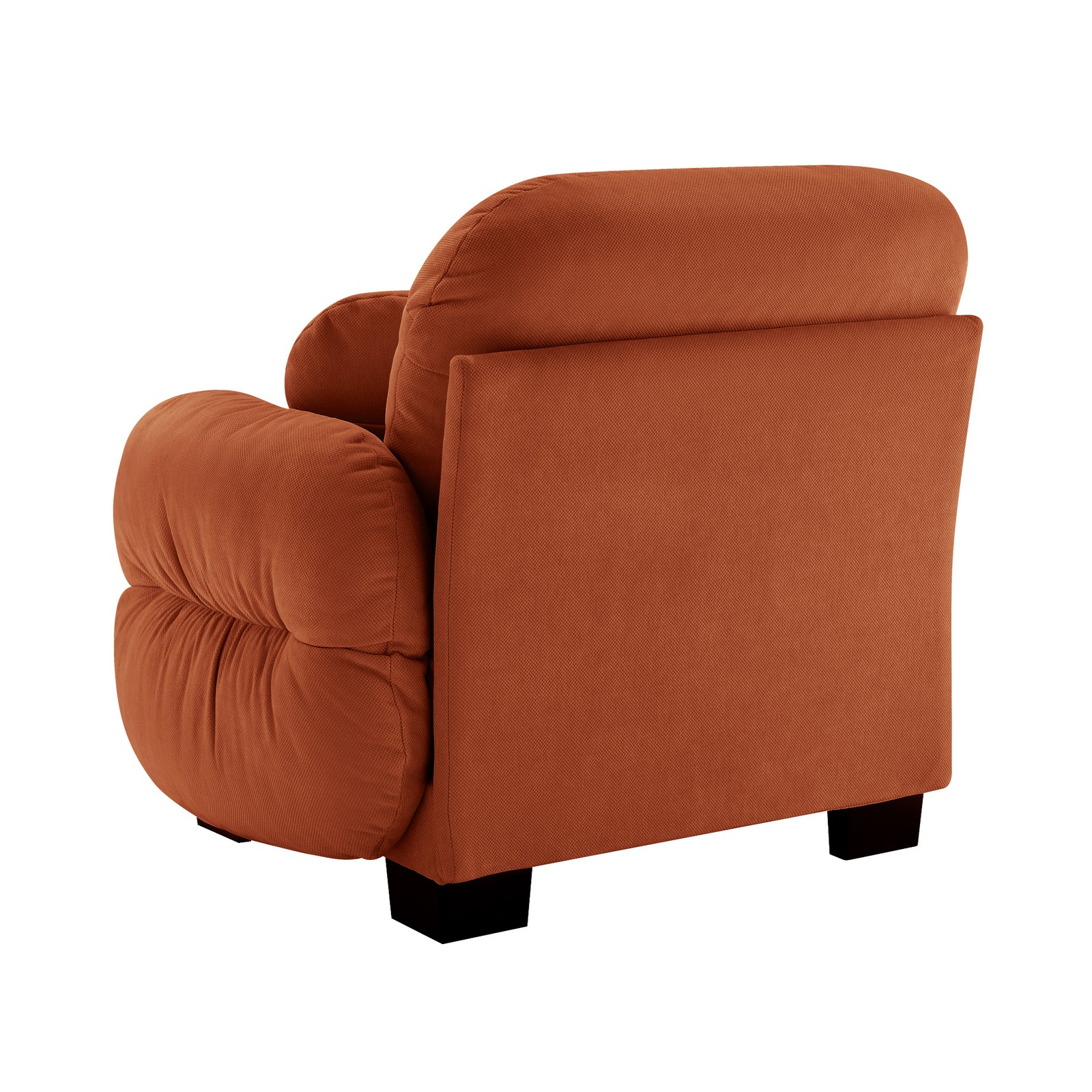 Flora Sofa RSF Chenille 1-Seat Sofa in Orange