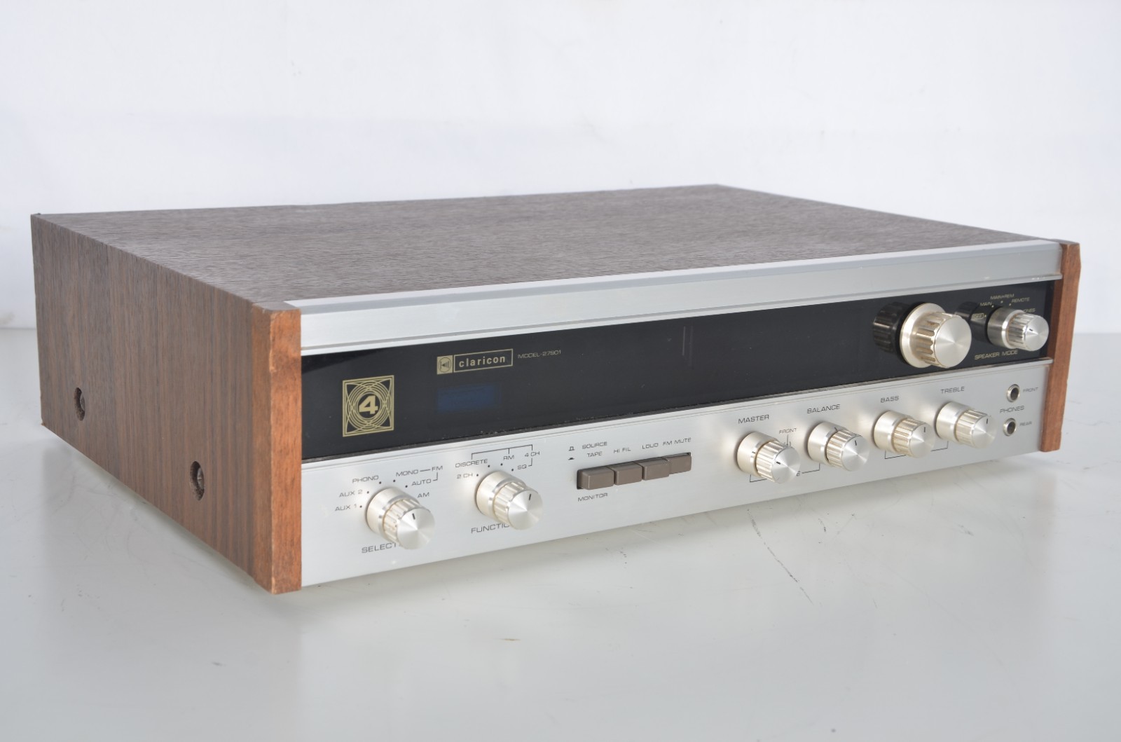 Vintage Claircon 27901 4 Channel Quad Stereo Receiver Tested Working Nice Shape