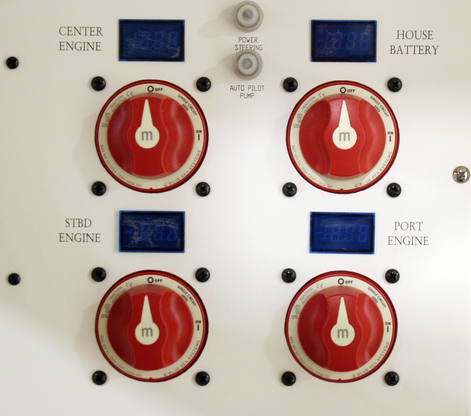 Red Battery Switch with Electronic Control Multiple Mounting Options for Mari...