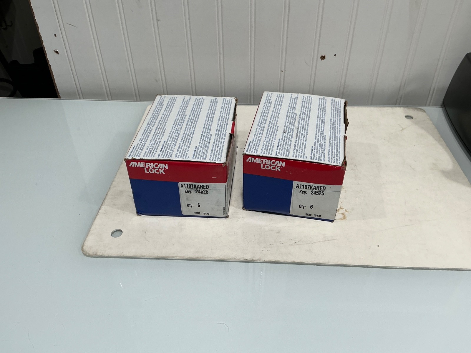 American Lock A1107KARED, Key 24525, Box of 6 (Qty 2 Boxes)