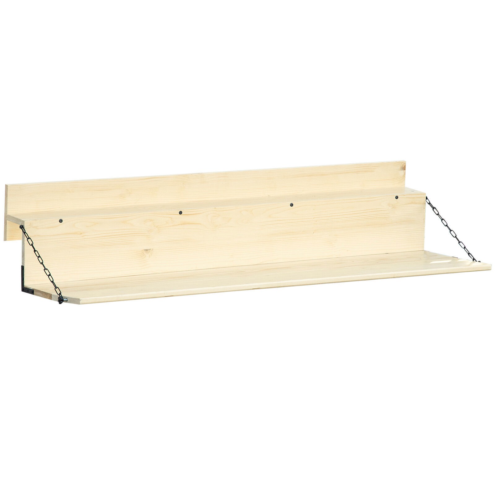 Hanging Deck Table Foldable Balcony Desk Natural