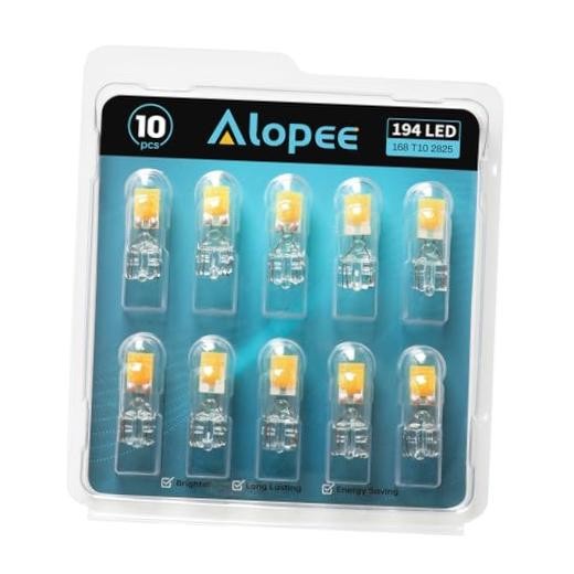10 Pack 194 Bulb Warm White LED Interior Car Lights 12V | Waterproof, 2700K