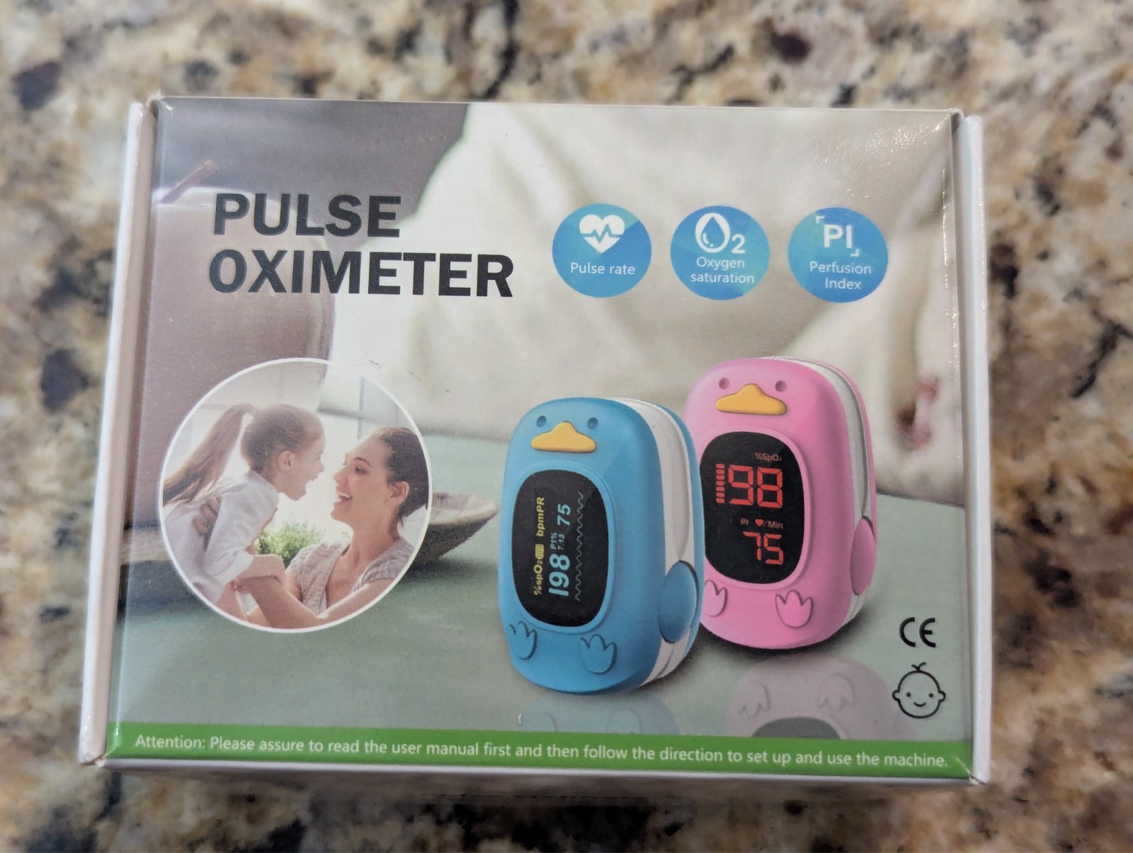 Childrens Pulse Oximeter JK550A Blood Oxygen Saturation Monitor Portable Kids