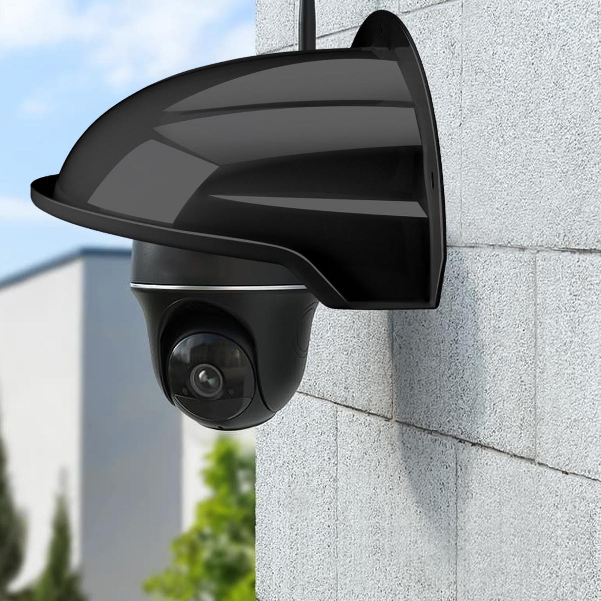 ABS Material Outdoor Camera Rain Cover Waterproof Protective Shield Black