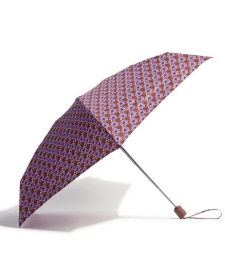 Vera Bradley VENETIAN FLOWERS CINNAMON Mini Umbrella Auto open/close NWTS
