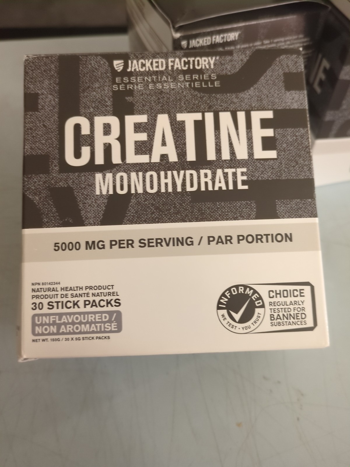 Creatine Monohydrate Stick Packs 150g - 5g Daily Creatine Supplement Exp 03/28