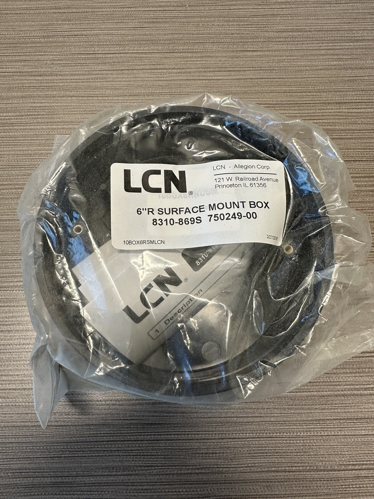 Brand New-LCN 6”R SURFACE MOUNT BOX 8310-869S 750249-00