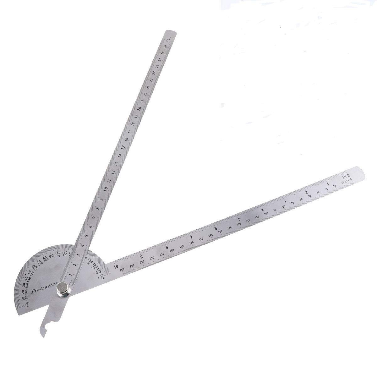 ChgImposs 0-180 Degree Angle Finder, Stainless Steel Round Head Rotary...