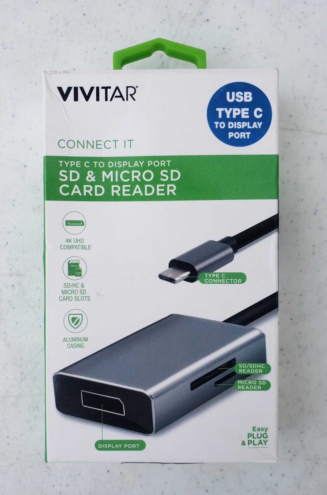 Vivitar USB Type C, SD & Micro SD Card Reader VIV-RW-7202