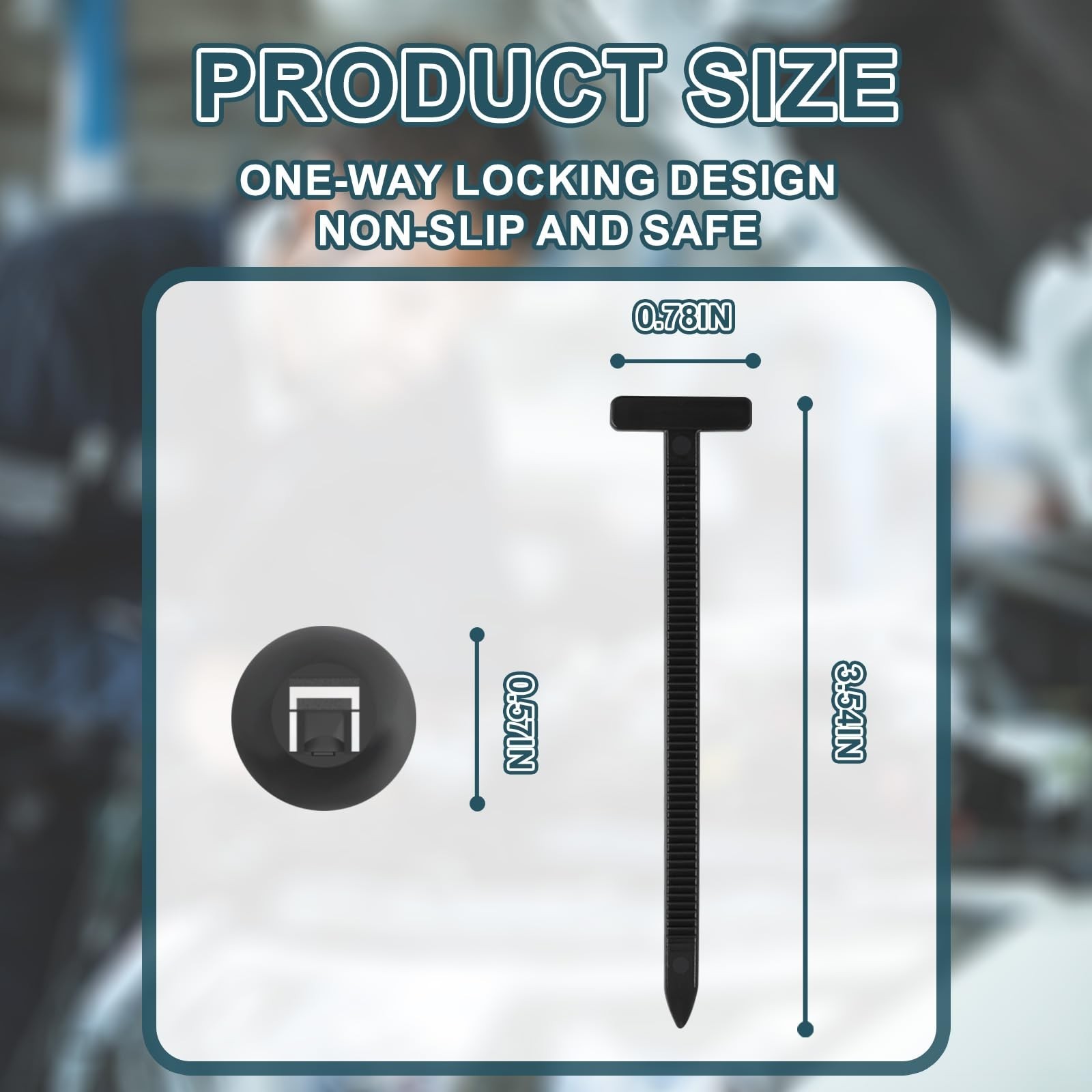 Cable Tie Buckle 100pcs with PP Box .Self-Locking Universal Nylon Cable Tie B...