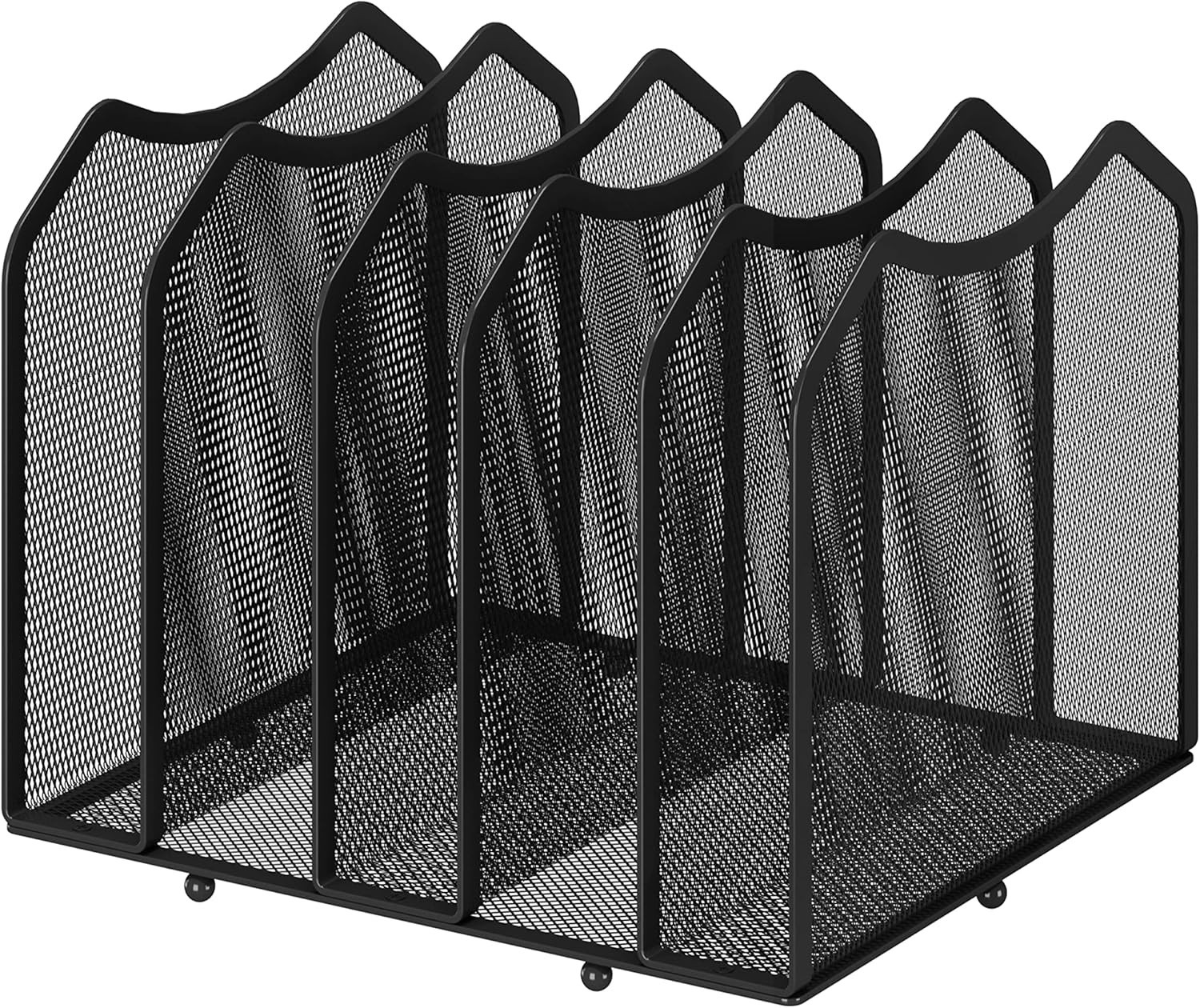 Multifunctional Mesh File Sorter - 5 Sections for Ultimate Desk Organization