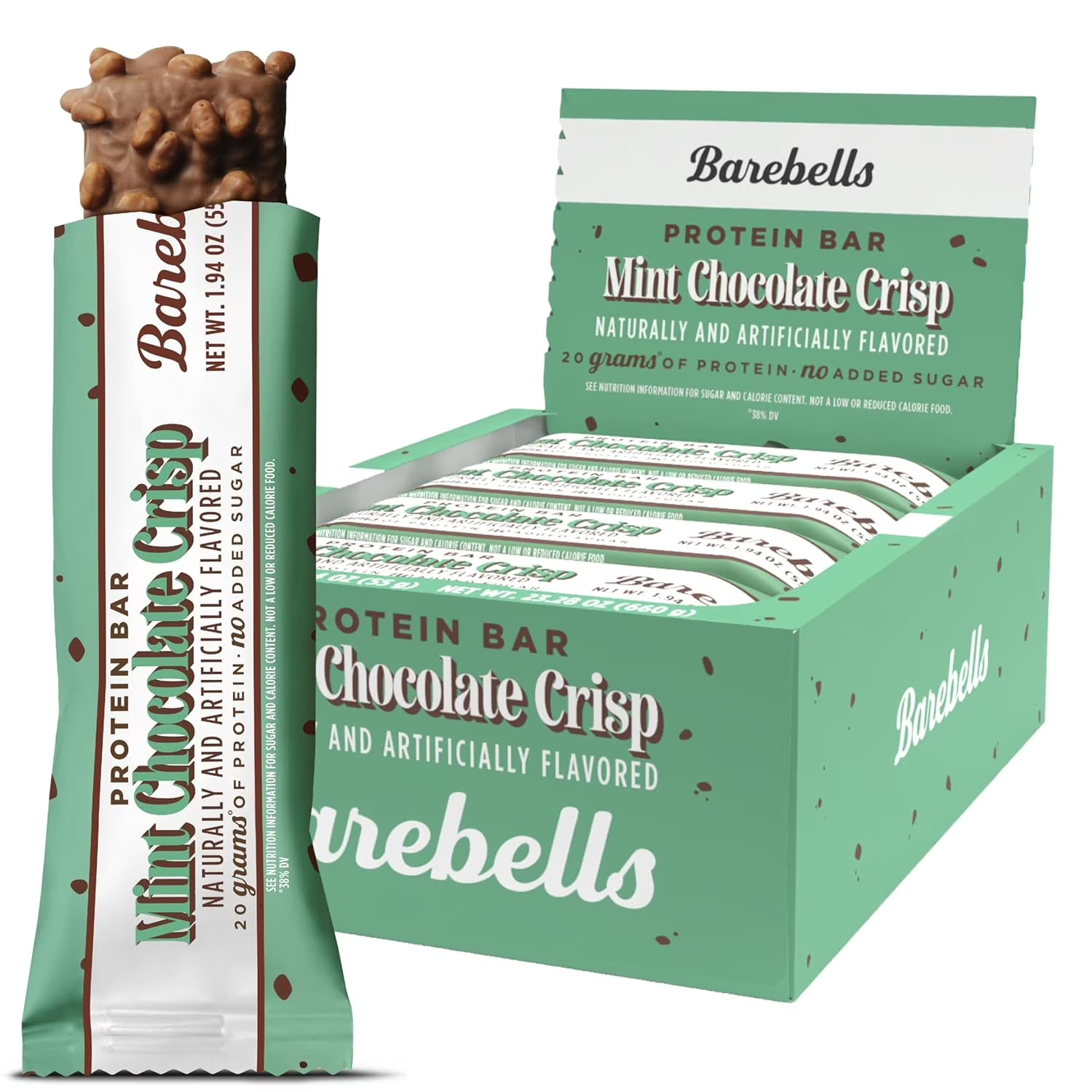 Barebells Protein Bar Mint Chocolate Crisp 12 Bars Barebell Bars NEW!