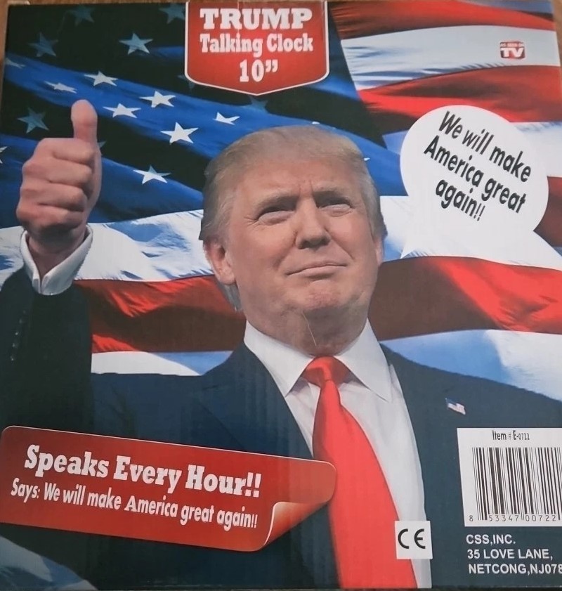 Pres.Trump Talking Clok - New In Box