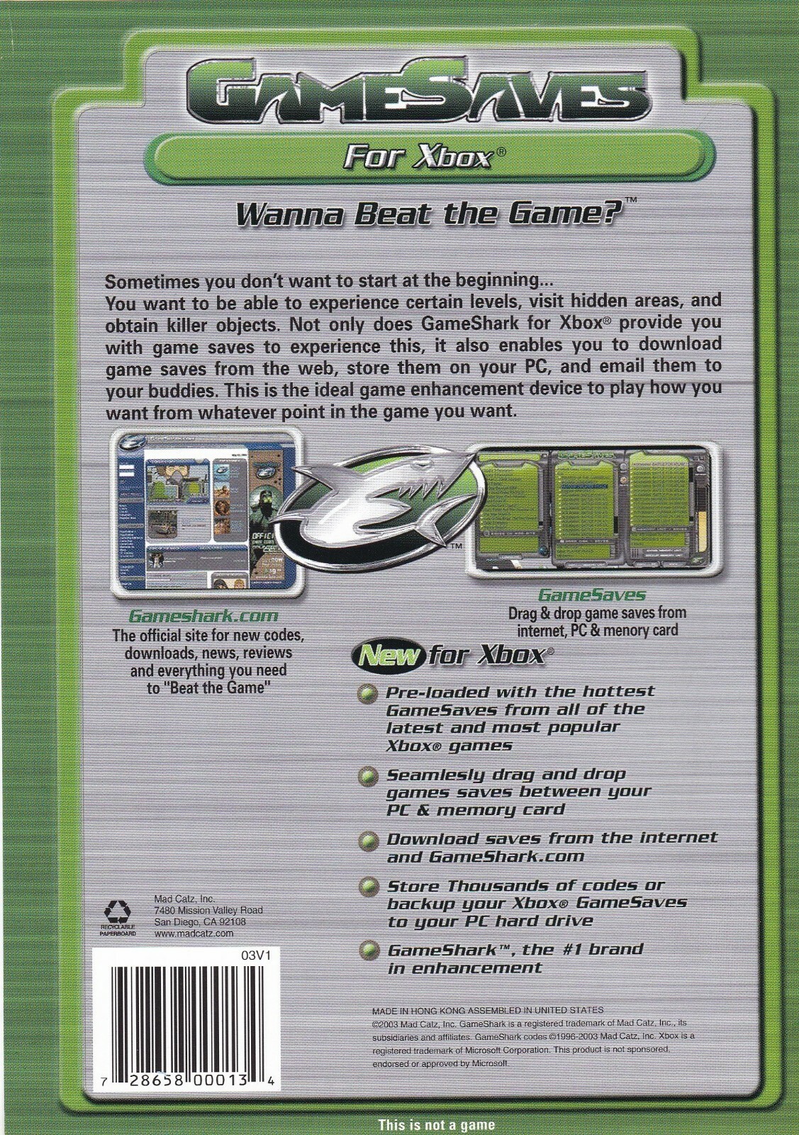 Game Saves (For Xbox) Wanna Beat The Game?