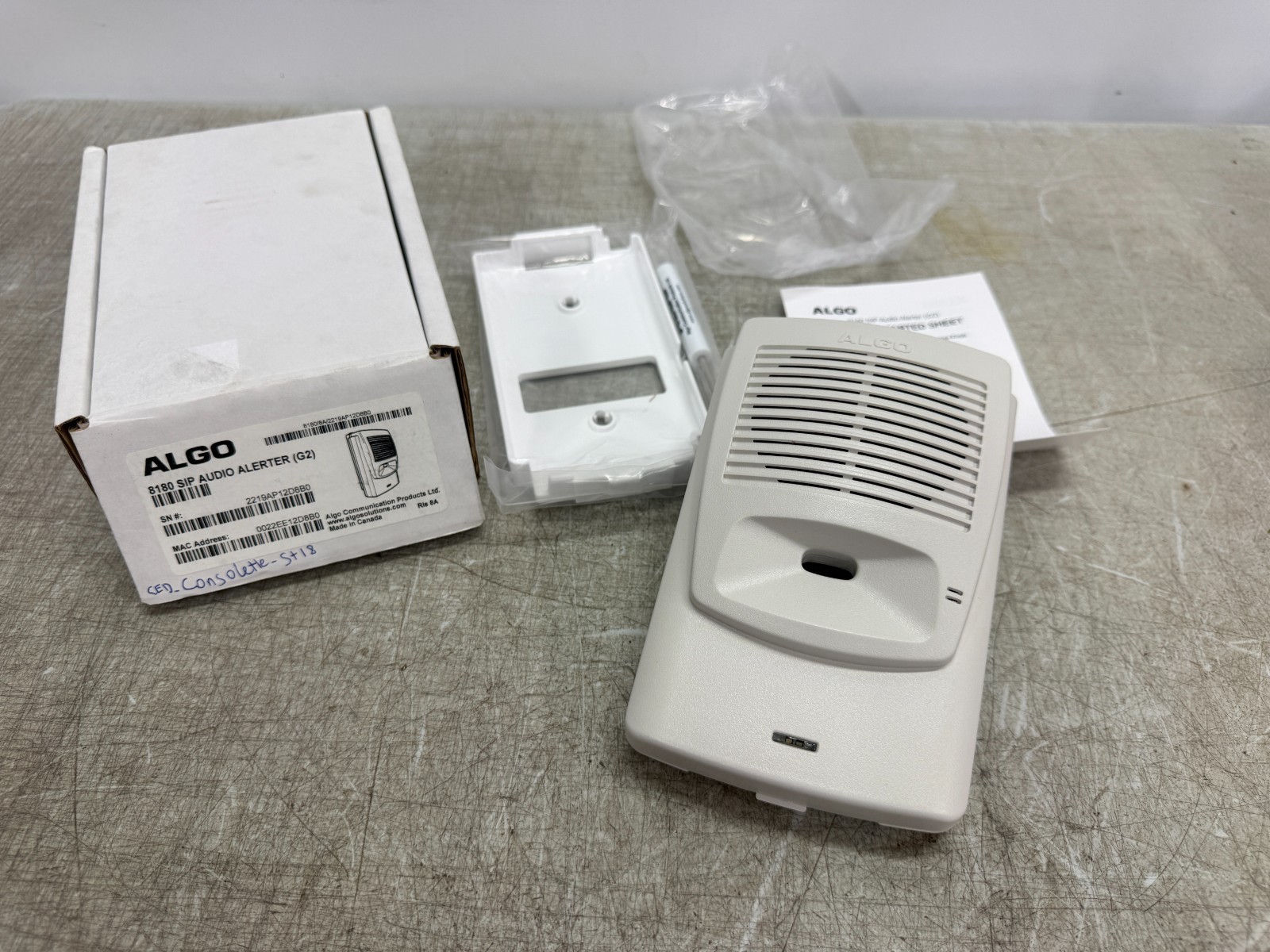 ALGO 8180 SIP Audio Alerter (G1) VoIP Speaker with Mounting Hardware Gen 1