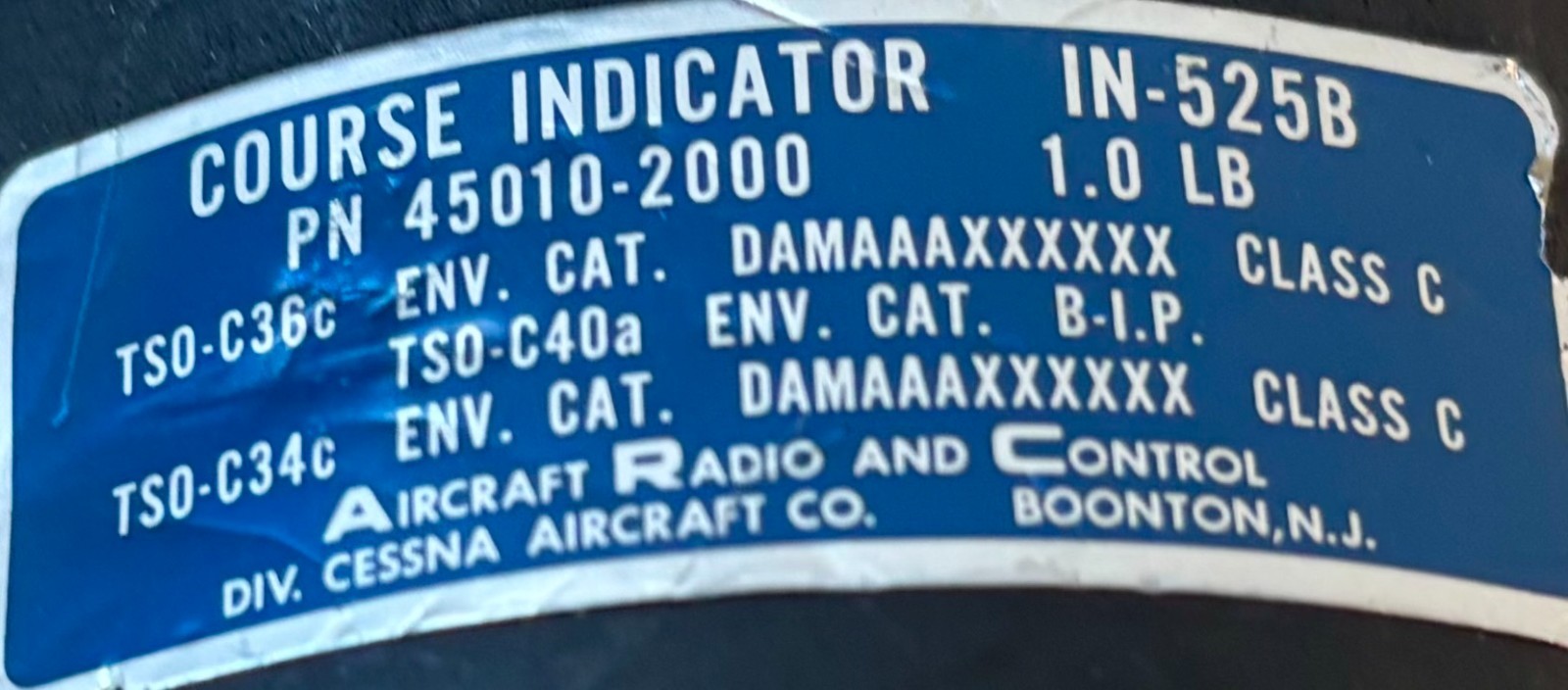 Course Indicator IN525B 45010-2000 Removed Working