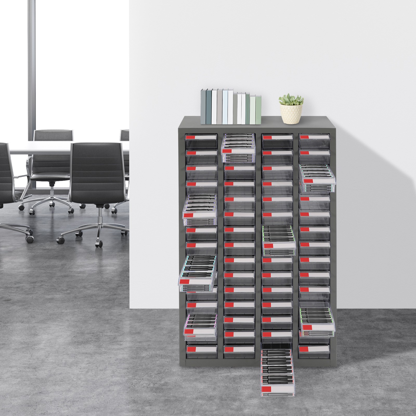 60 Drawers Hardware Tools Storage Cabinet Shop Bolt and Nut Tool Organizing Case