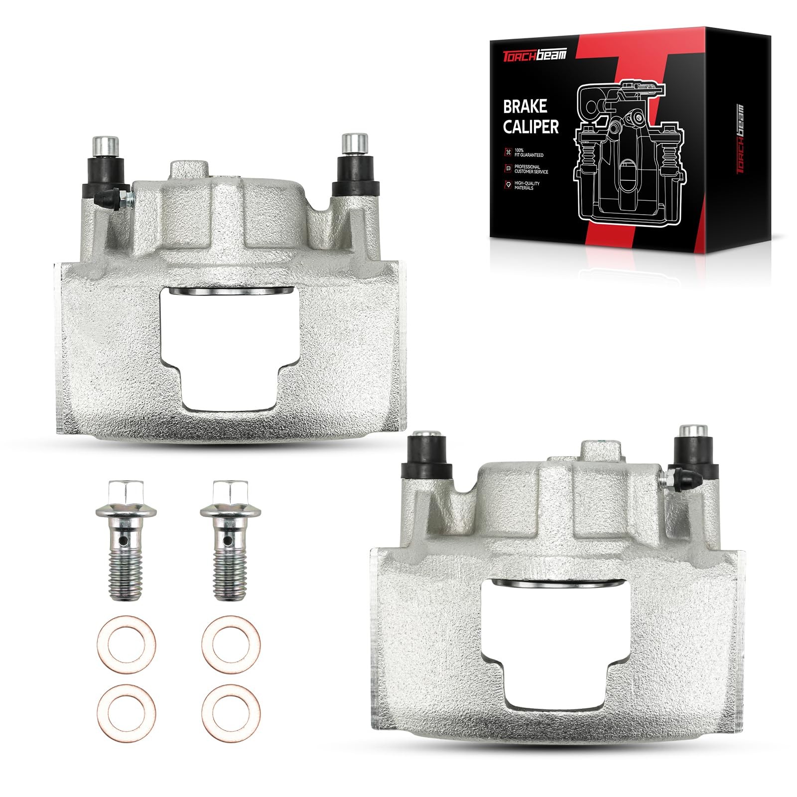 Torchbeam Front Brake Calipers Set Chevrolet 1988-1998 C2500, Left 184299+184300