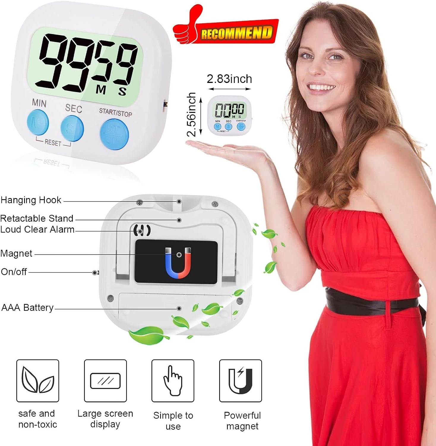 Colorful 4-Piece Timer Set - Perfect for Kitchen, Study, and Workout Needs