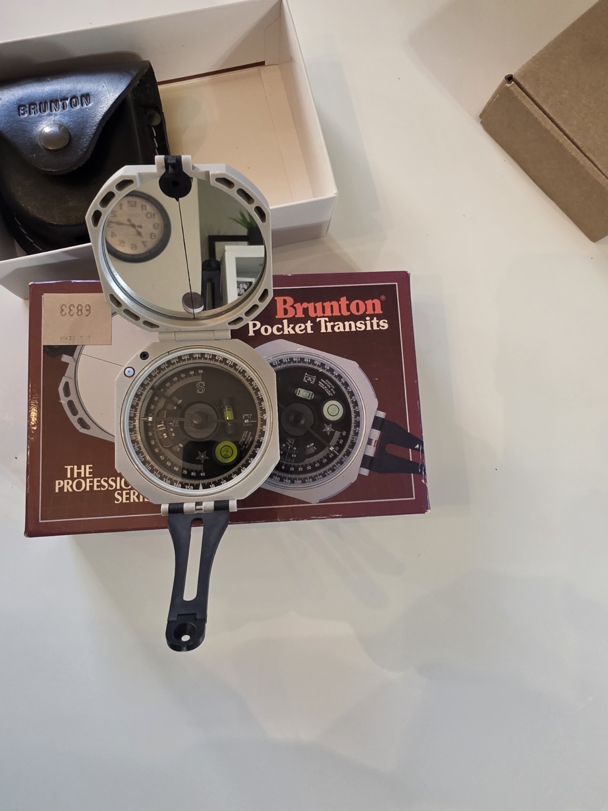 Brunton Compro Pocket Transit Compass with Leather Case