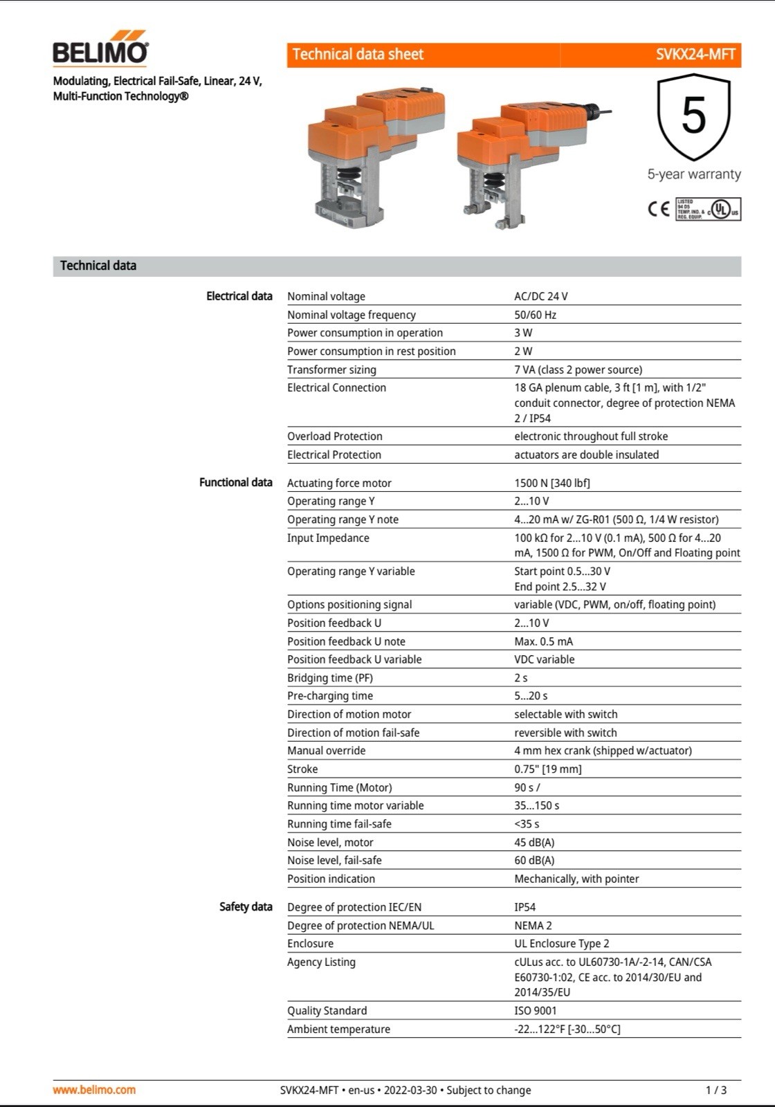 Belimo SGVL+SVKX24-MFT Actuator