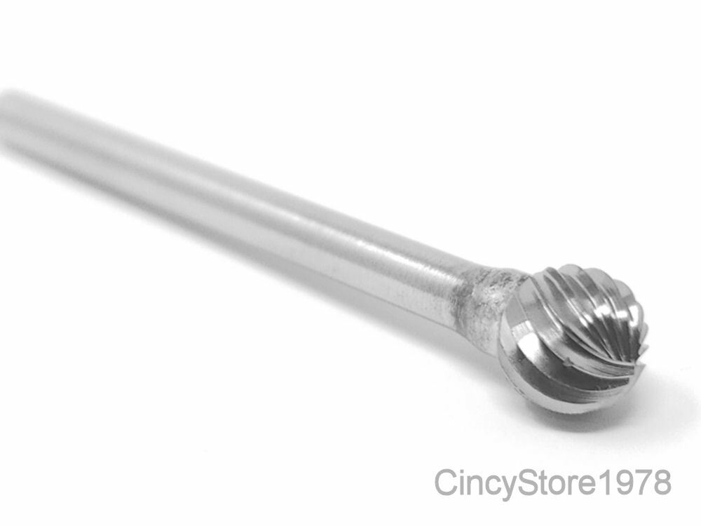 SD51S Cylindrical 1/4" Carbide Burr Bur Tool Die Grinder Bit 1/8" NEW