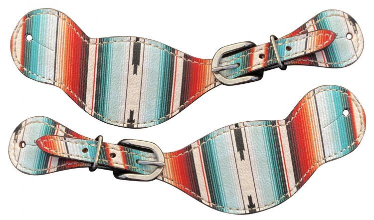 LADIES SIZE Southwest Print Spur Straps! Adjusts 8" to 10"! FREE SHIPPING!