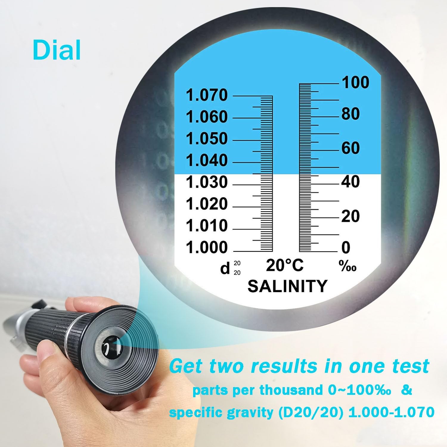 Agriculture Solutions Salinity Refractometer for Seawater and Marine...