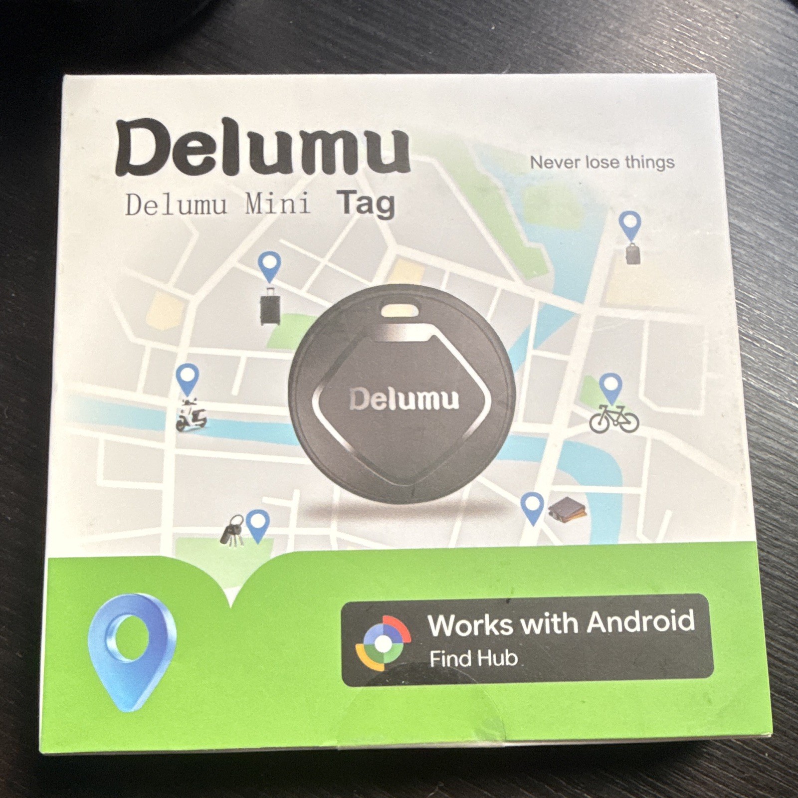 Delumu Mini Tag Bluetooth Item Tracker for Android Find Hub