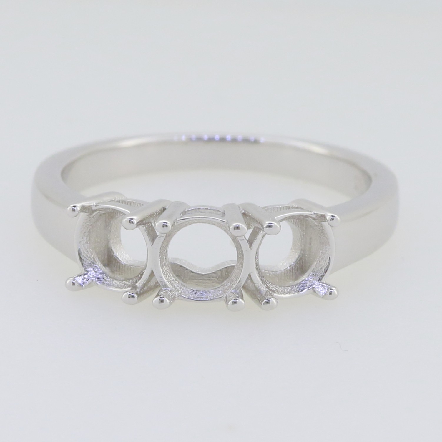 Sterling Silver Semi Mount Ring Setting Round RD 5.5mm