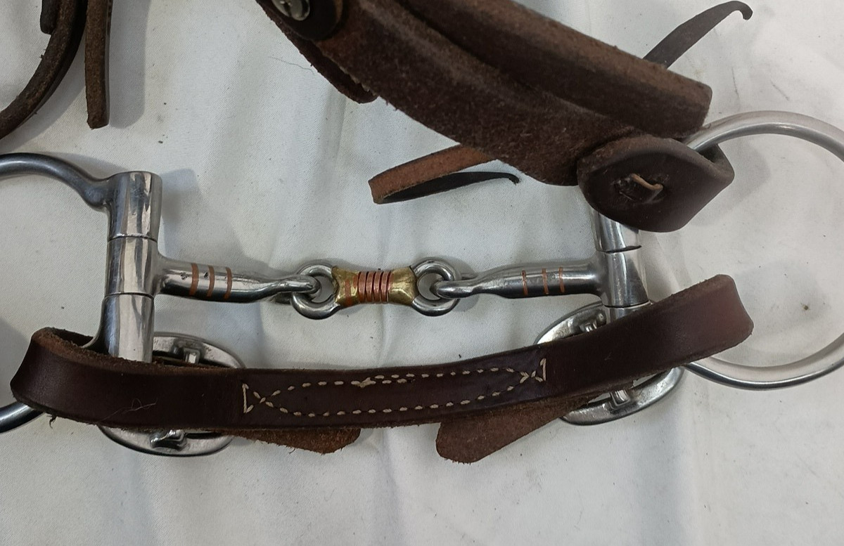 Weaver Leather Headstall with Bit and Chinstrap, Excellent Used Condition!