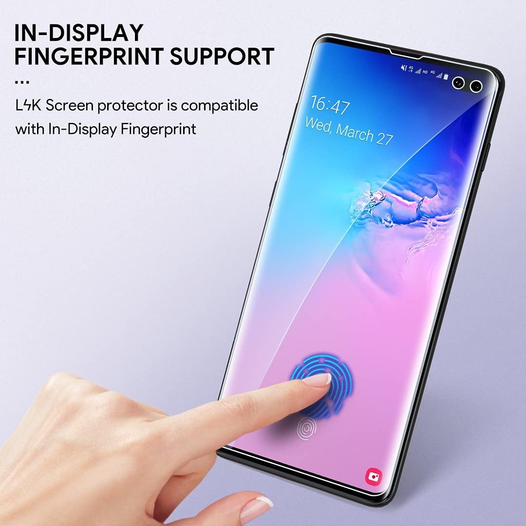 L K [3 Pack] Screen Protector for Samsung Galaxy S10 Plus, Plus Clear