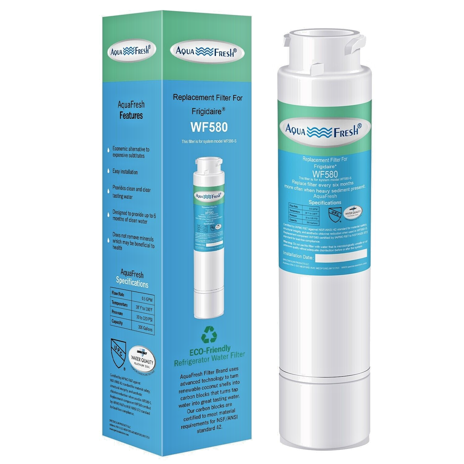 2 Pack Fits EPTWFU01 Pure Source Ultra II Refrigerator Water Filter Replacement