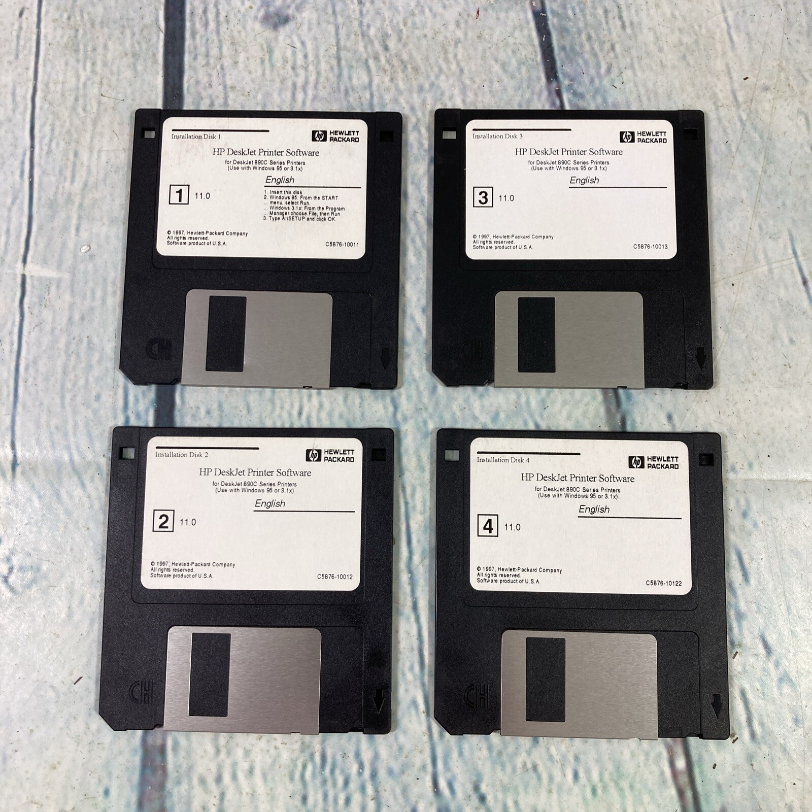 Vtg HP Deskjet 890C Series Printer Software Windows 95 & 3.1x - 3.5" Floppy Disk