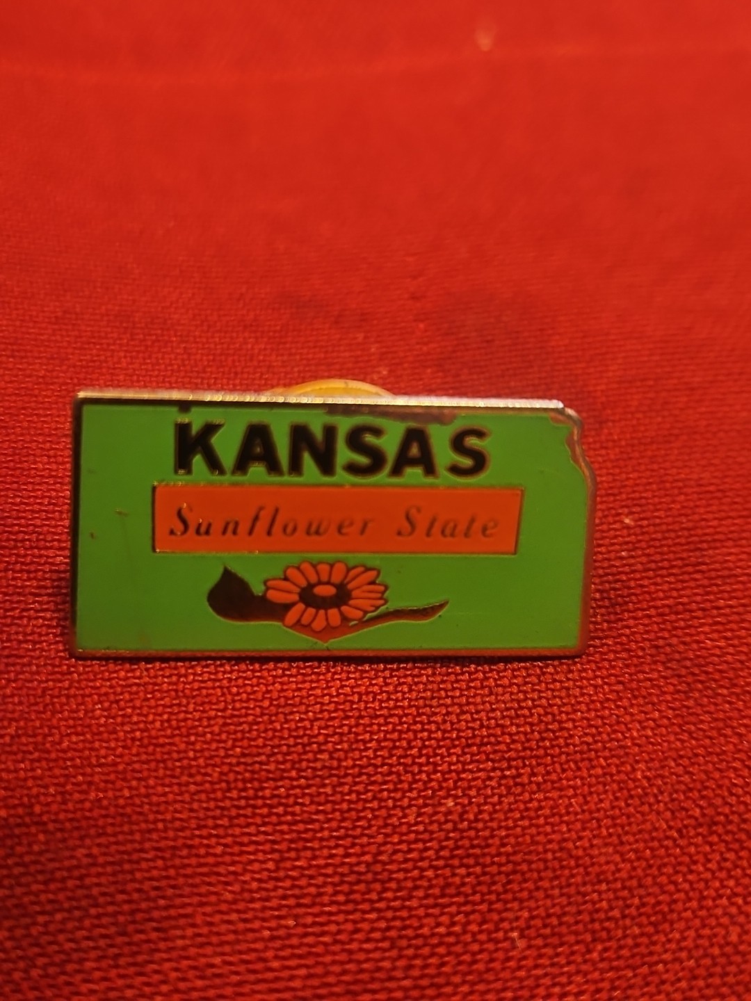 State of Kansas Pin ,Lapel Jacket Hat Pin