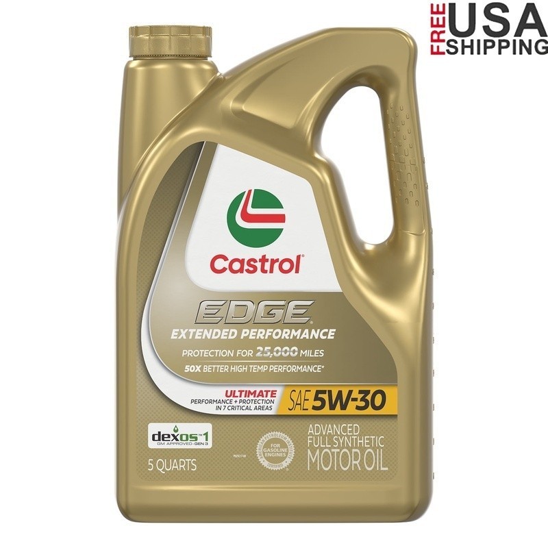 5W-30 Full Synthetic Motor Oil Extended Performance 25000 Mile Protection New