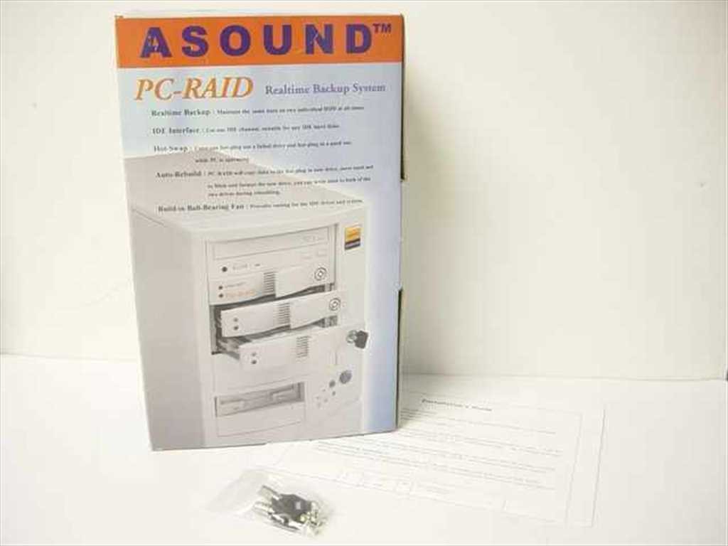Asound PC-RAID Realtime Backup System IDE Interface Hot Swap 3-Bay New in Box