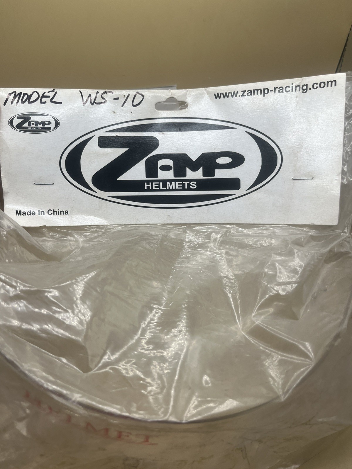 NOS- ZAMP Helmets Replacement Helmet Face Shield Clear- Model WS-10