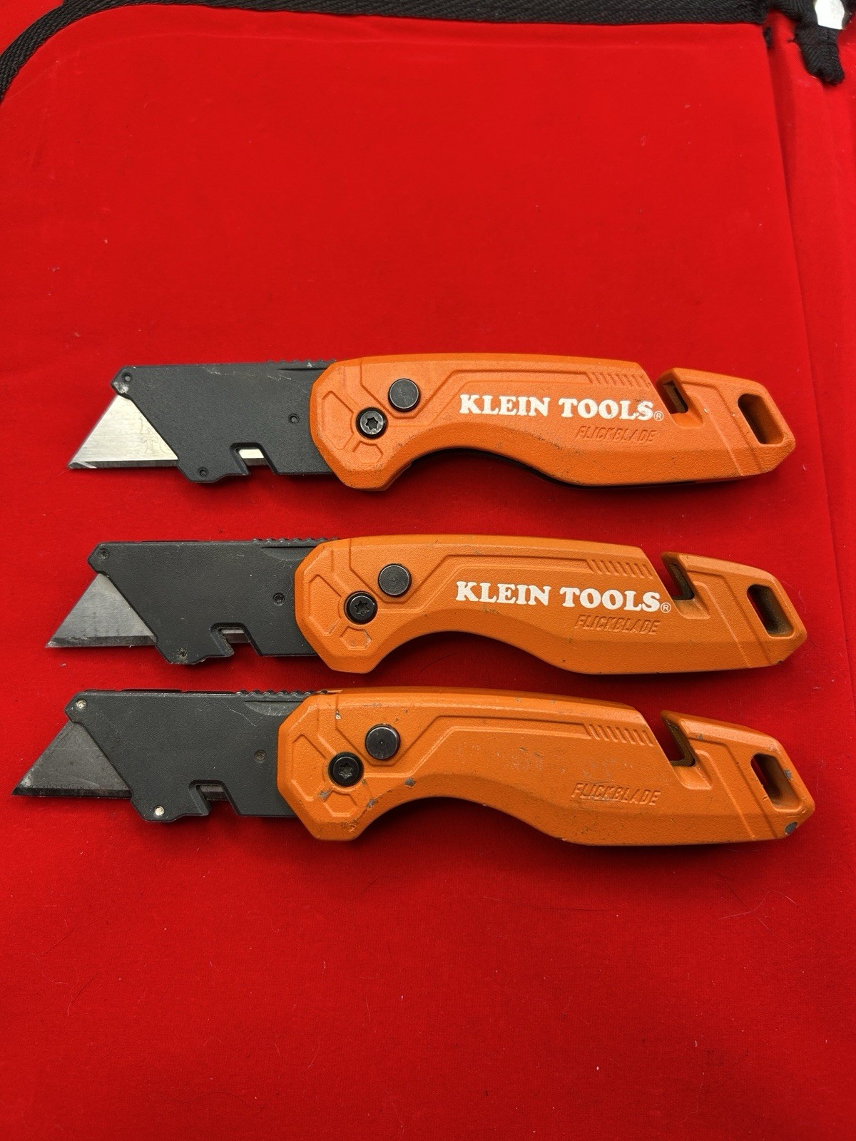 Klein Tools 44304 Flickblade Utility Knife Lot of 3 Box Cutters